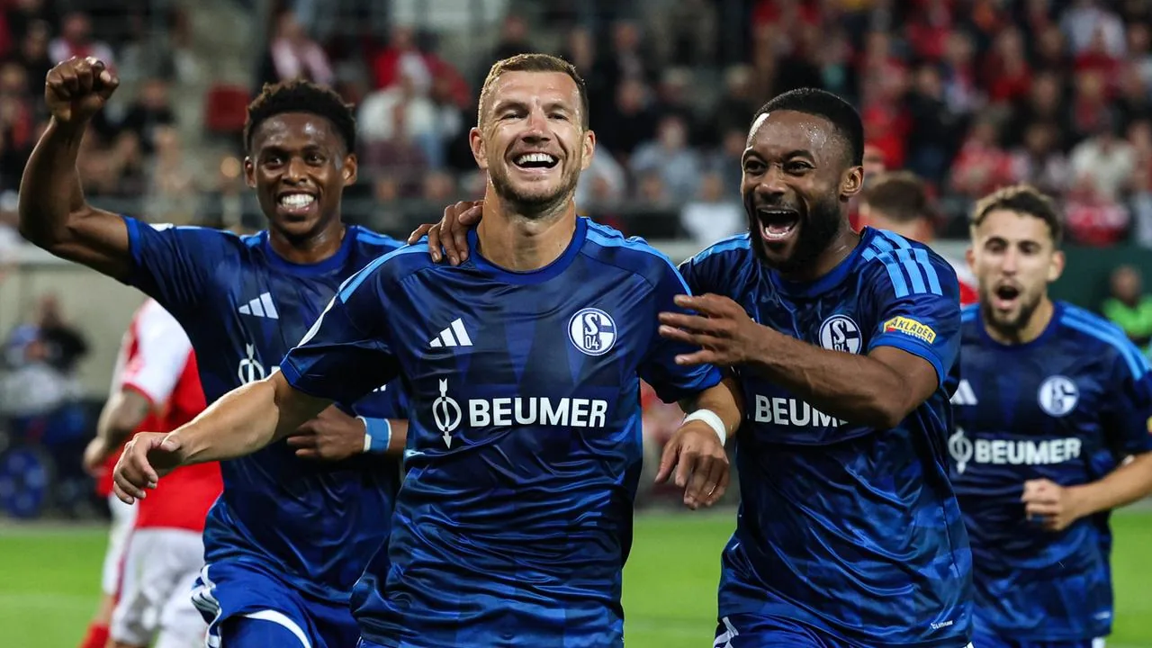 Dem Debakel entgangen: Dzeko und Sylla hieven Schalke in der Verlängerung in Runde zwei